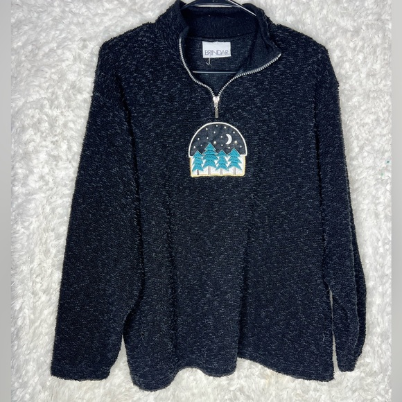 VTG Brindar 90s 1/4 zip winter sweater L/XL (measurements in description) - Picture 1 of 8